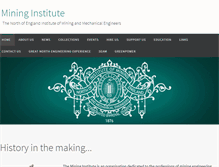 Tablet Screenshot of mininginstitute.org.uk